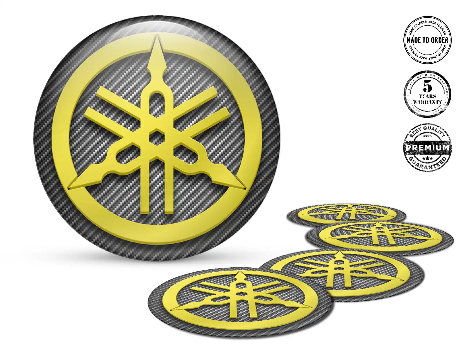 Yamaha Radaufkleber Logo Harzgewölbtes Design
